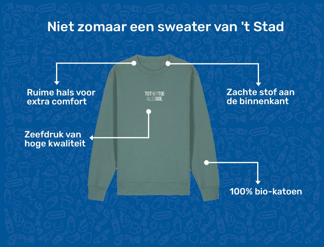 USP card TOTHIERTOEALLESGOE Sweater voor volwassenen van KLEIR.