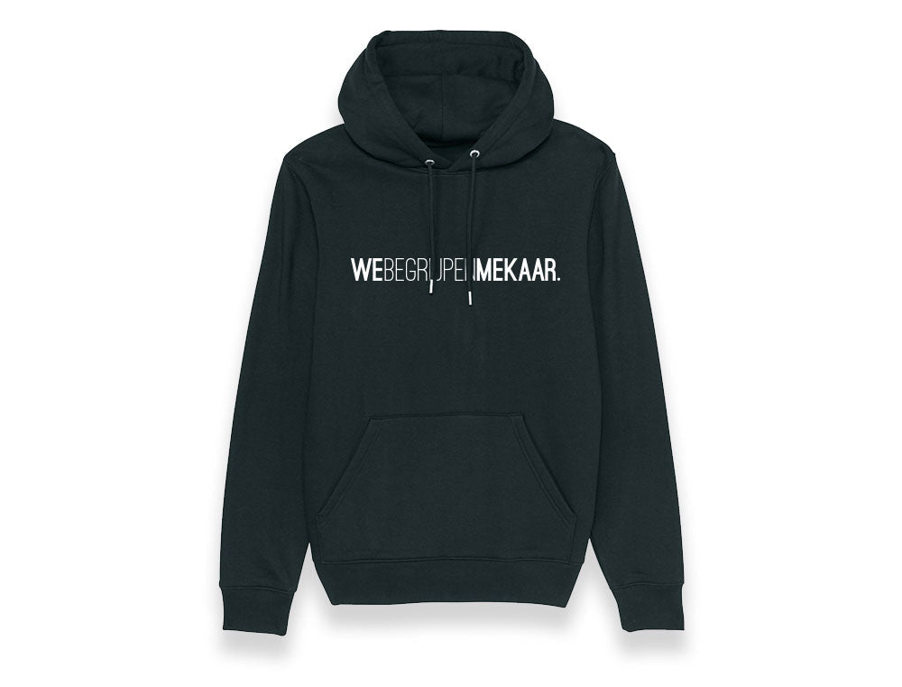 Zwarte hoodie met opdruk WEBEGRIJPENMEKAAR.