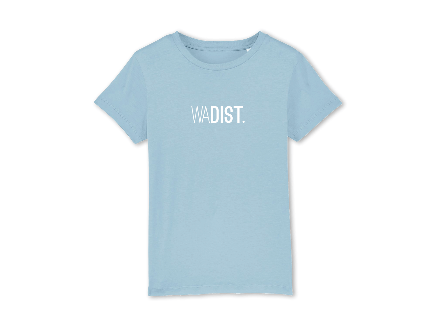 Lichtblauwe T-shirt met opdruk WADIST.