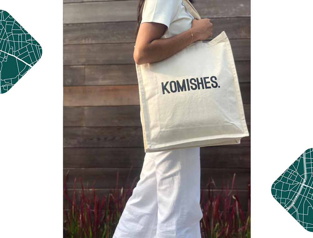 Totebag KOMISHES KLEIR. linnen zak