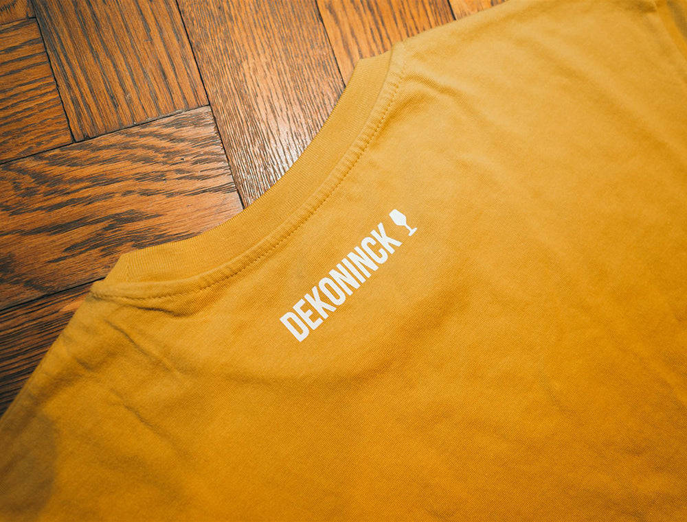 Okerkleurige T-shirt met opdruk d'Anvers.