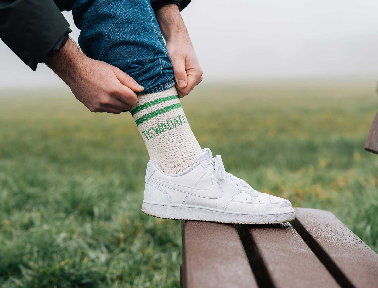Sokken • TISWADATIS • Groen & wit - Downsyndroom Vlaanderen