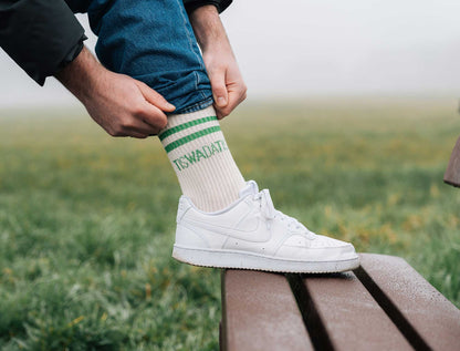Sokken • TISWADATIS • Groen & wit - Downsyndroom Vlaanderen