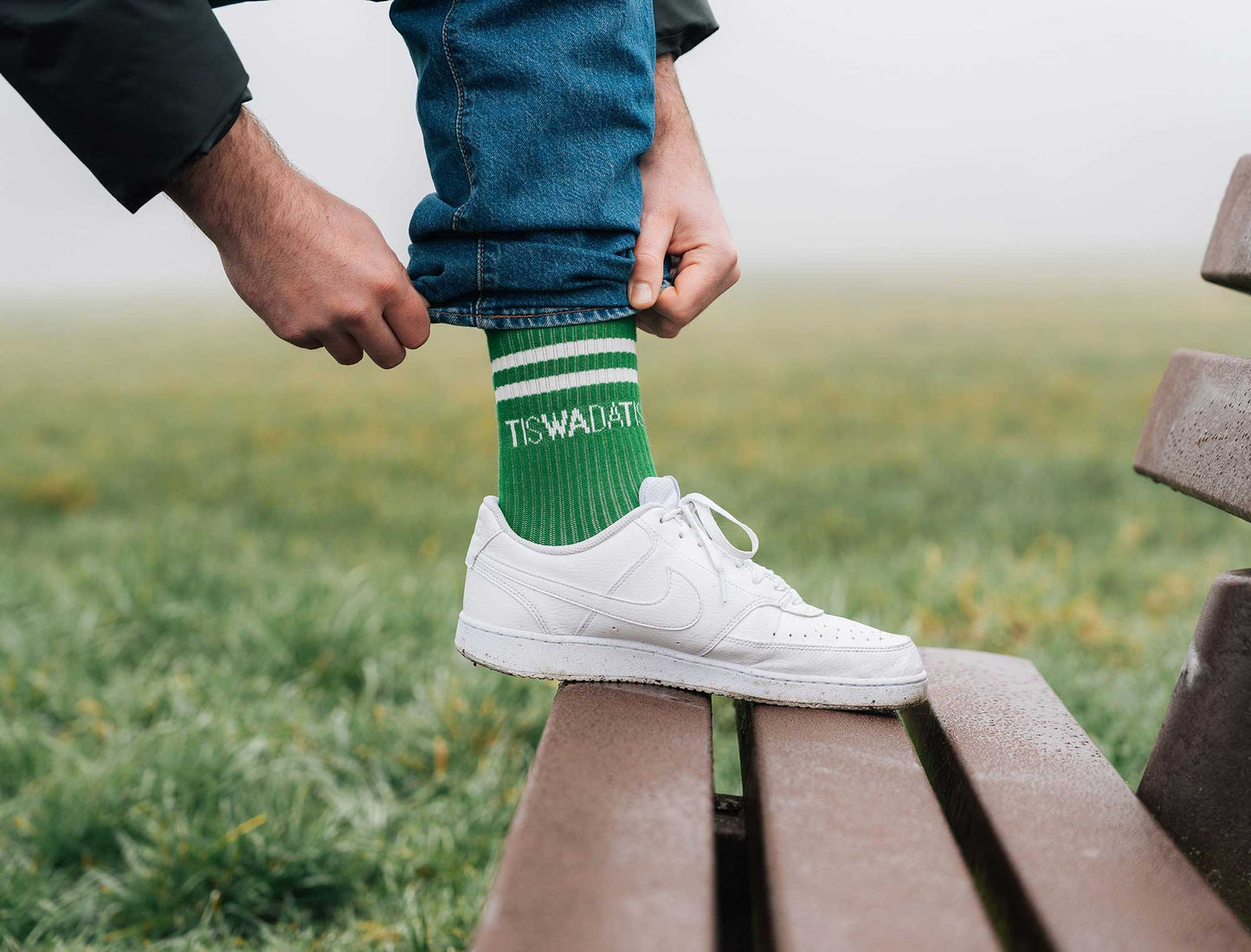 Sokken • TISWADATIS • Groen & wit - Downsyndroom Vlaanderen