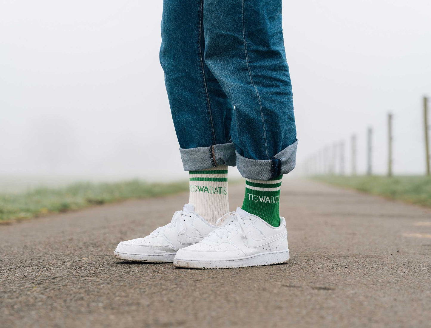 Sokken • TISWADATIS • Groen & wit - Downsyndroom Vlaanderen
