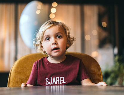 Bordeaux T-shirt met opdruk SJAREL