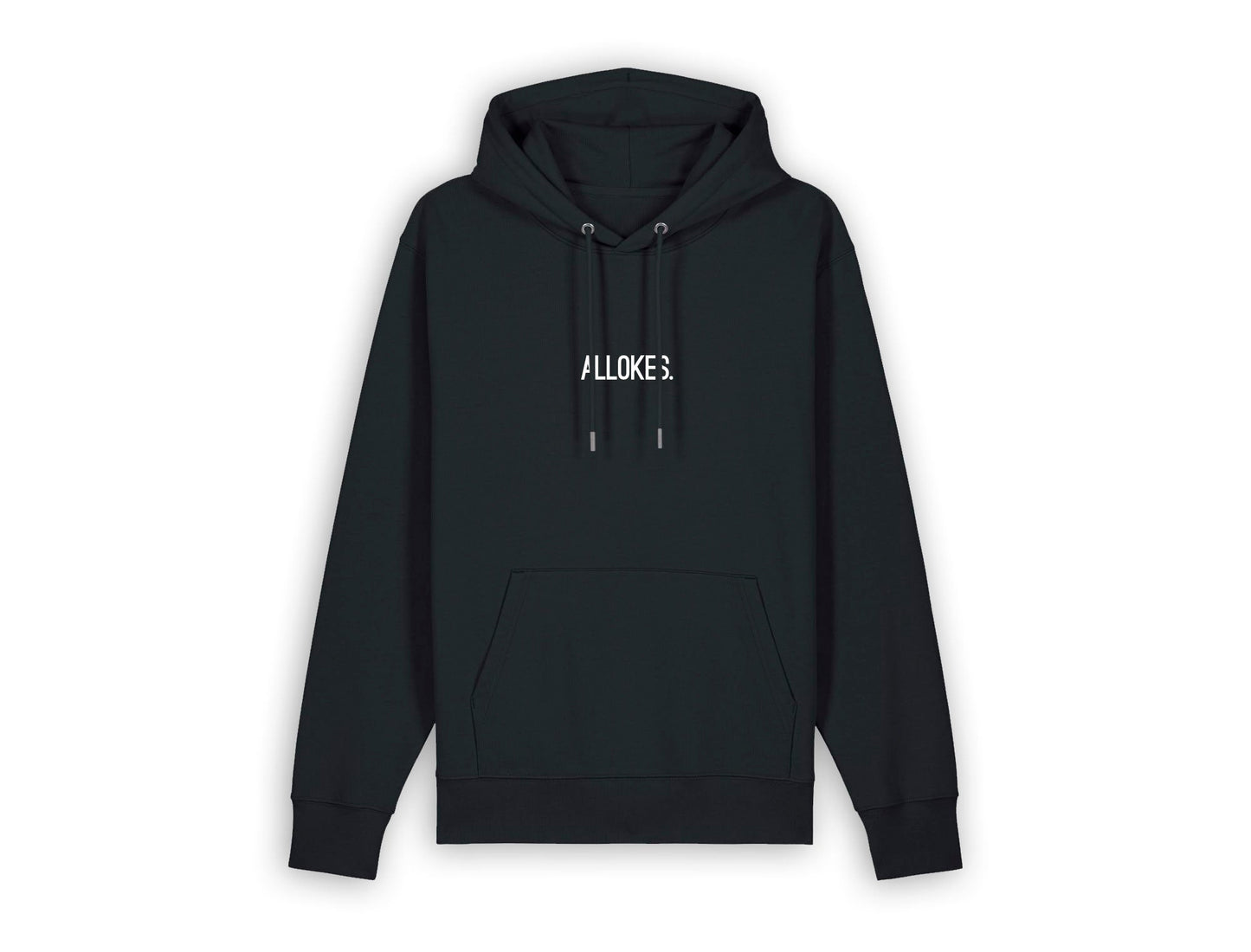 Zwarte hoodie met opdruk ALLOKES.