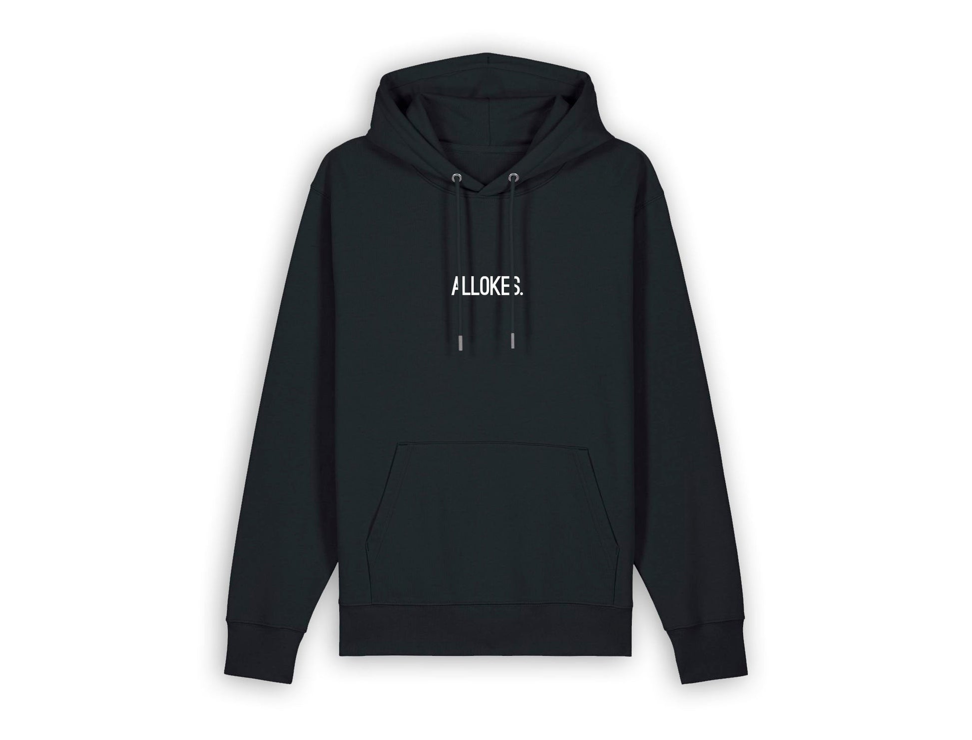 Zwarte hoodie met opdruk ALLOKES.