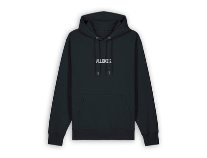 Zwarte hoodie met opdruk ALLOKES.