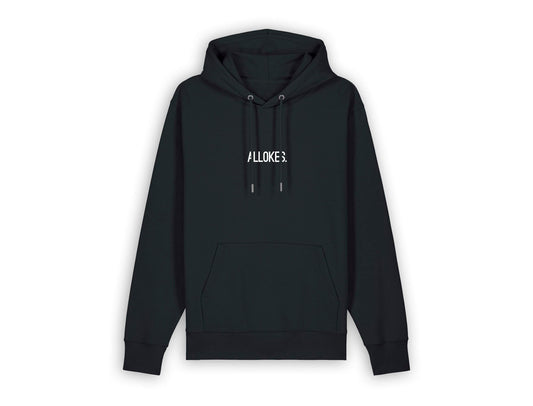 Zwarte hoodie met opdruk ALLOKES.