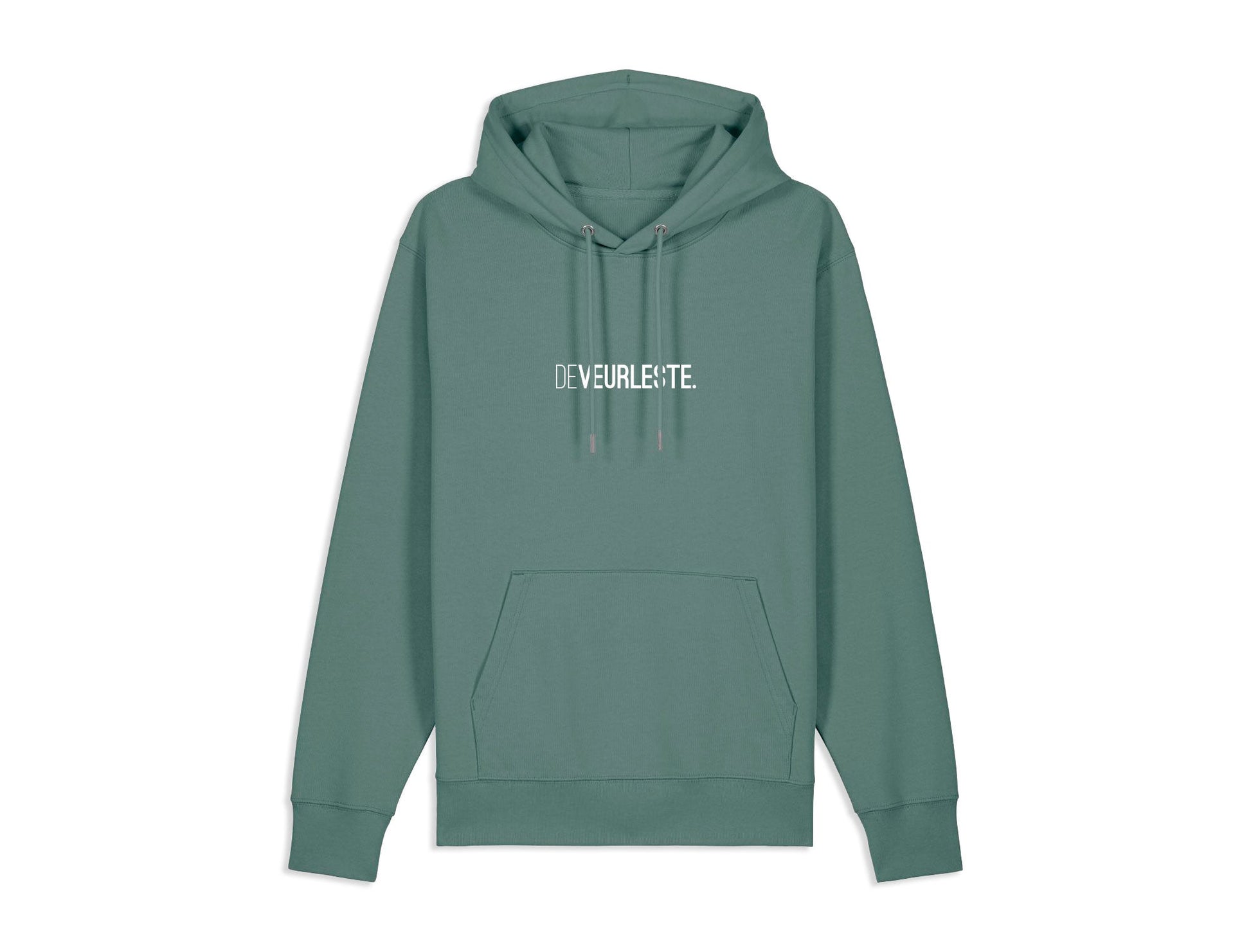 Groene hoodie met opdruk DEVEURLESTE.