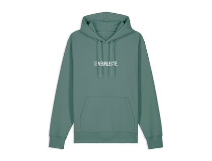 Groene hoodie met opdruk DEVEURLESTE.