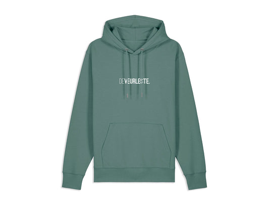 Groene hoodie met opdruk DEVEURLESTE.