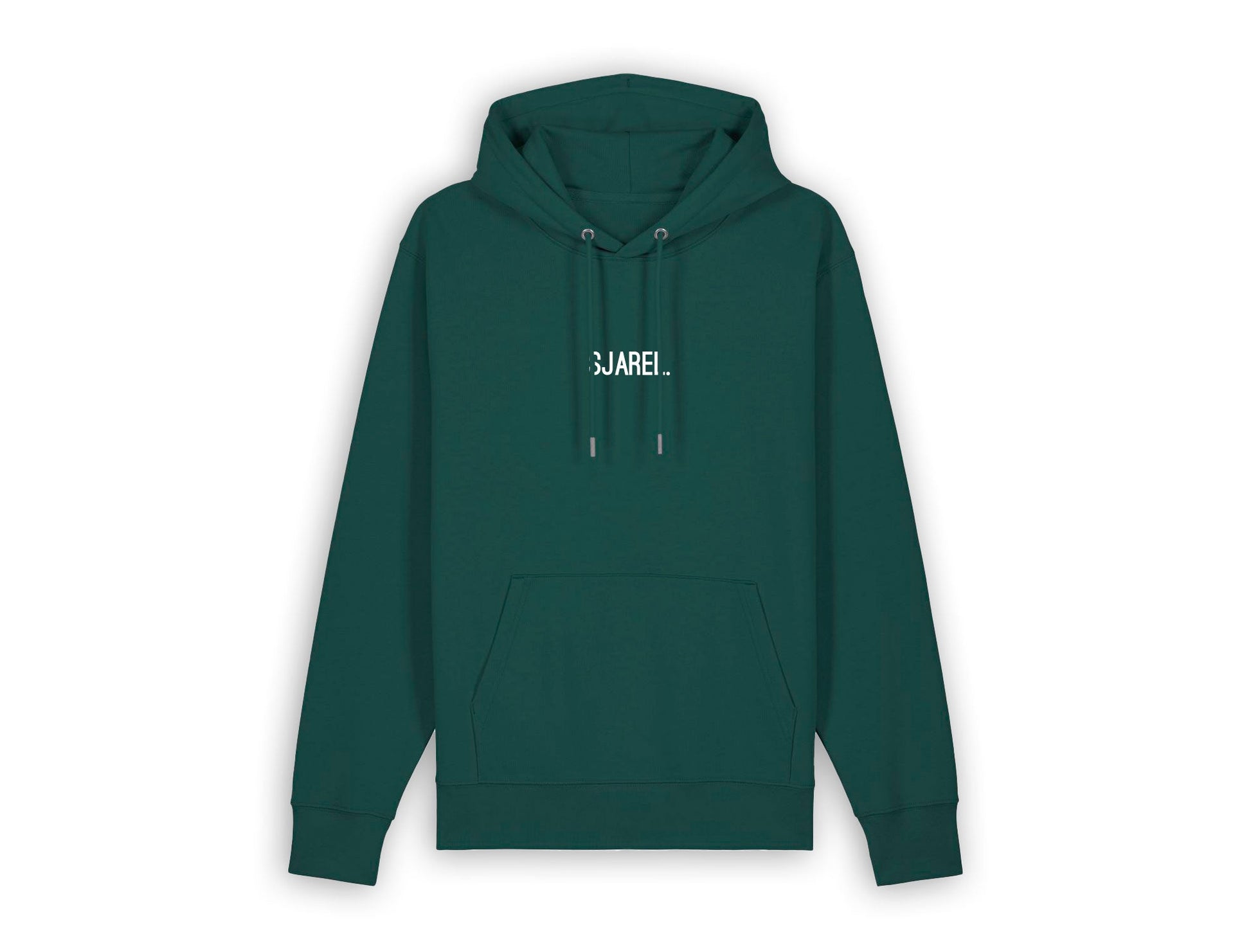 Groene hoodie met opdruk SJAREL.