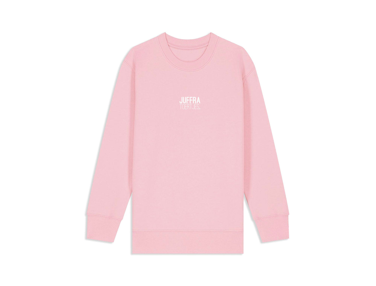 Roze sweater met opdruk JUFFRA TOERTJES. voor kinderen