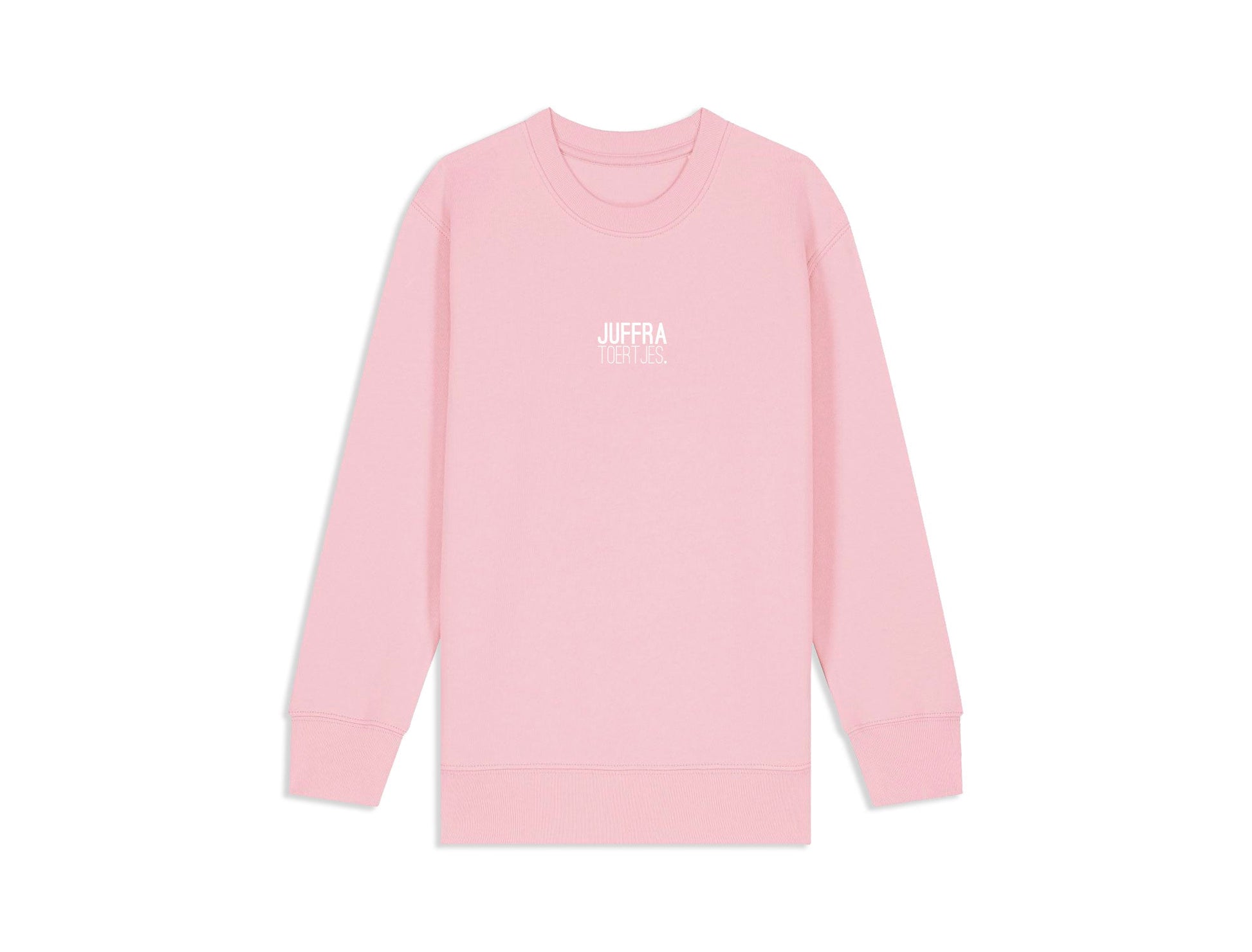 Roze sweater met opdruk JUFFRA TOERTJES. voor kinderen