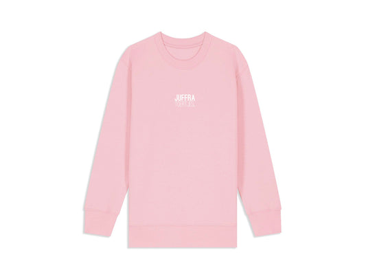 Roze sweater met opdruk JUFFRA TOERTJES. voor kinderen