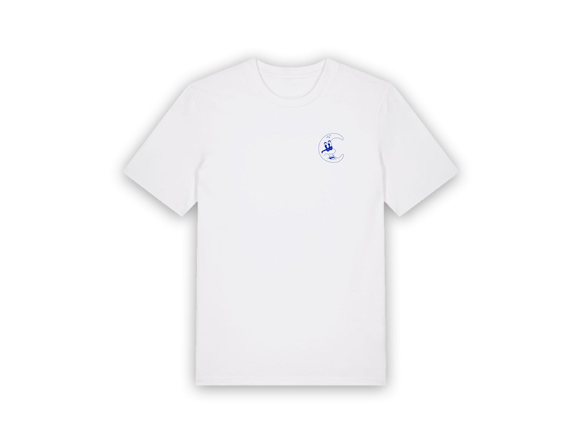 Witte T-shirt met een tekening van Jango Jim 'Janneke maan'