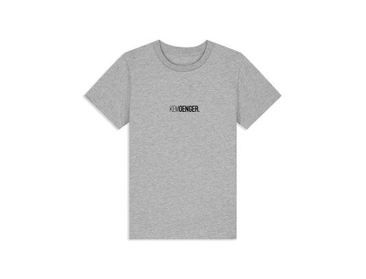 Grijze T-shirt met opdruk KEMOENGER. voor kinderen