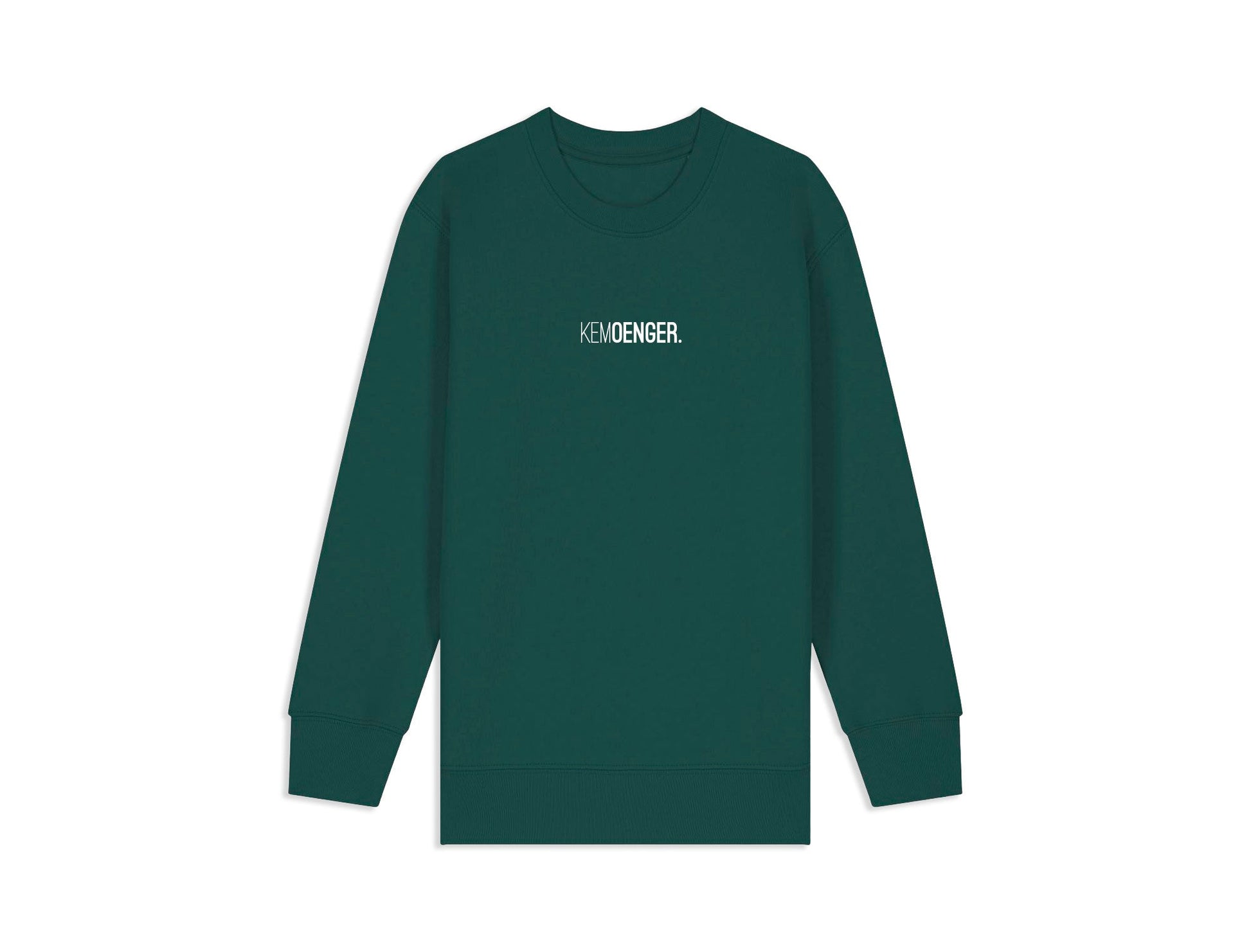 Groene sweater voor kinderen met opdruk KEMOENGER.