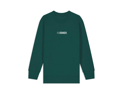 Groene sweater voor kinderen met opdruk KEMOENGER.