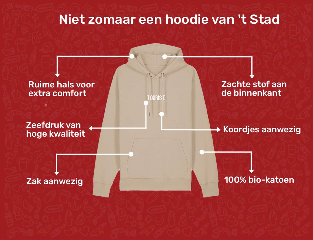 USP card TOURIST Hoodie voor volwassenen van KLEIR. 