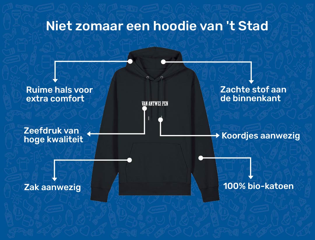 USP card VANANTWERPEN Hoodie van KLEIR. 