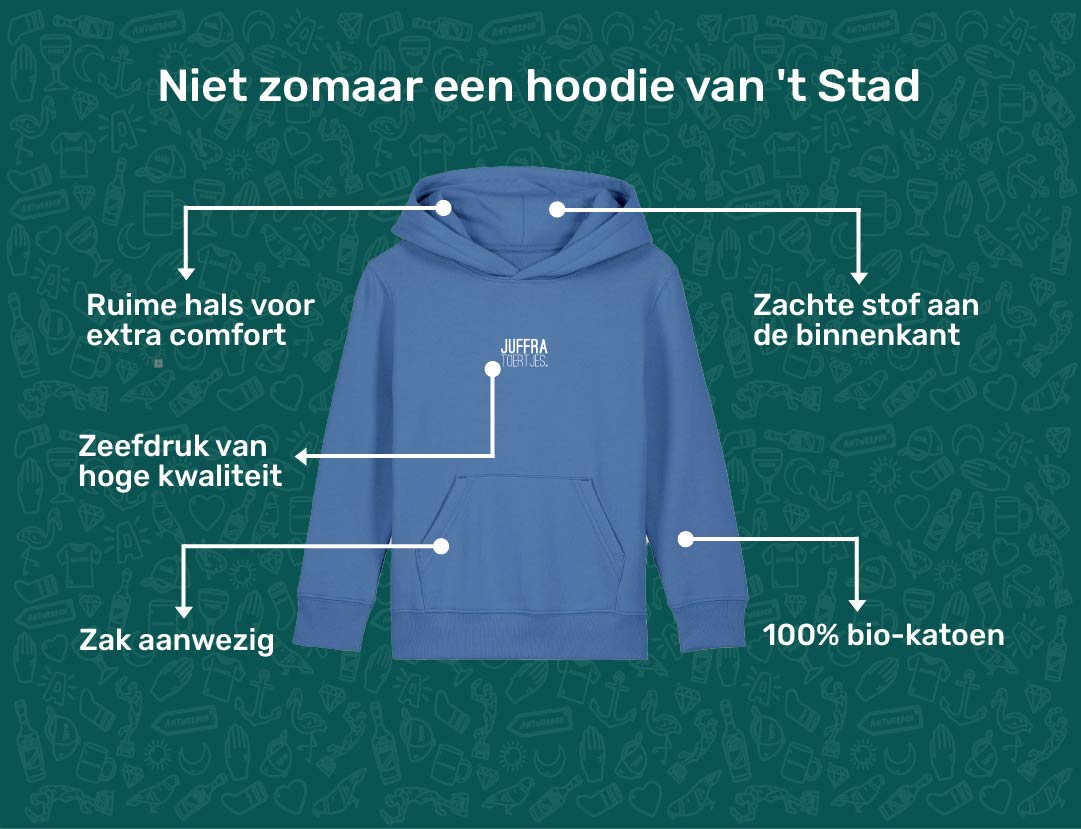USP card JUFFRATOERTJES Hoodie voor kinderen van KLEIR. 