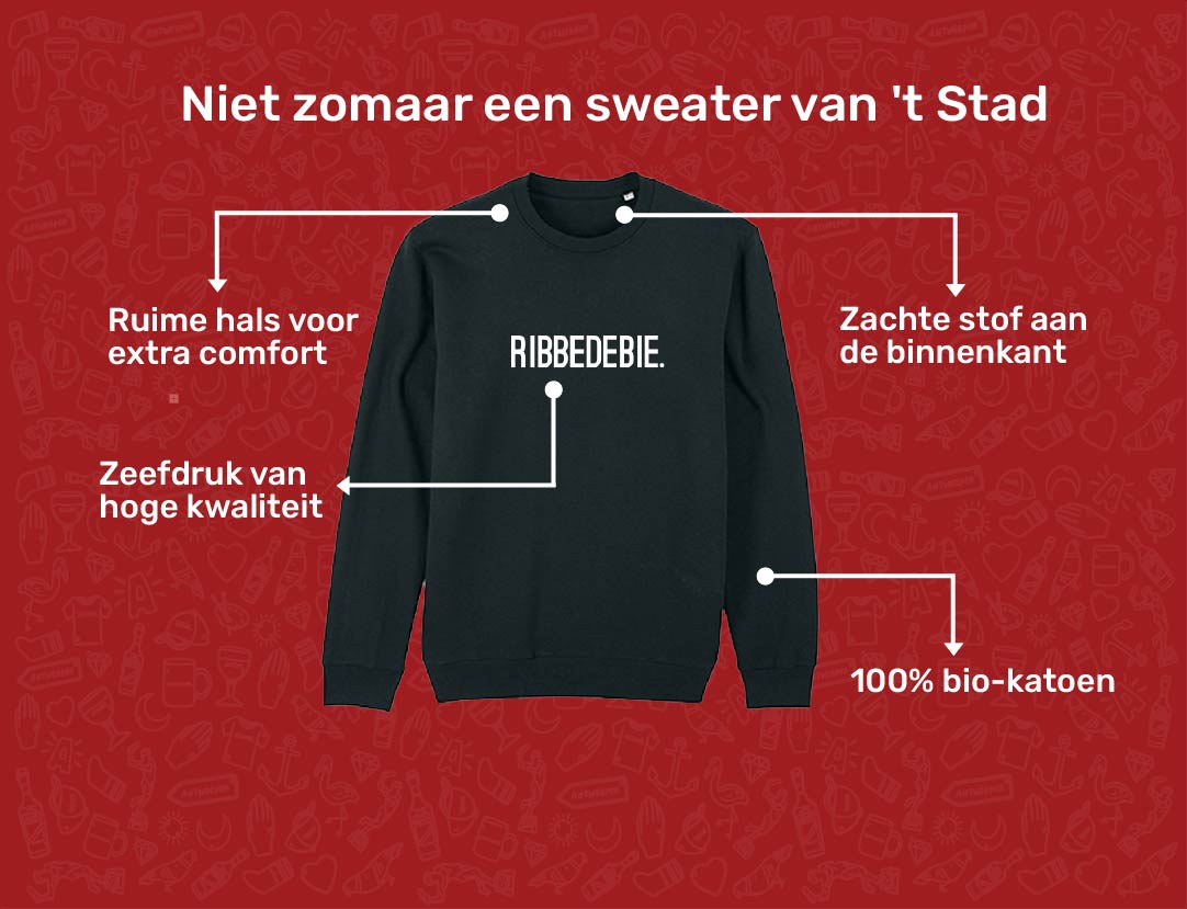 USP card RIBBEDEBIE Sweater voor volwassenen van KLEIR. 