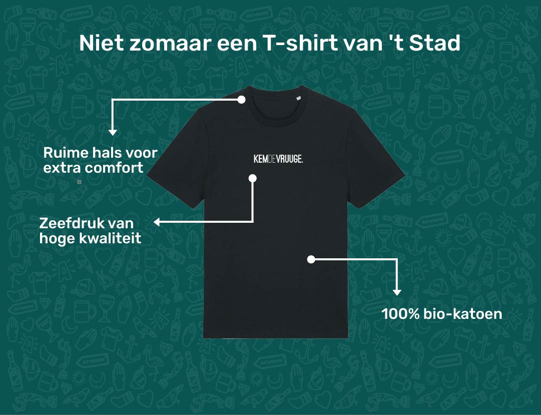USP card KEMDEVRUUGE T-shirt voor volwassenen van KLEIR. 