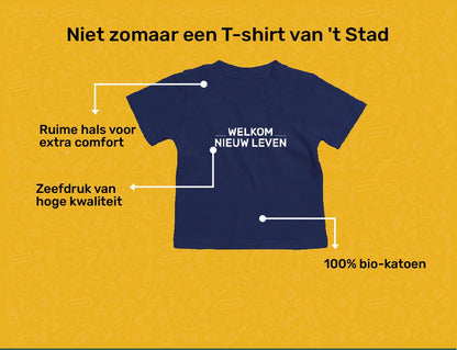 USP card WELKOMNIEUWLEVEN T-shirt voor baby's van KLEIR. 