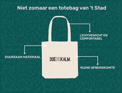 USP card DOEDISKALM totebag van KLEIR. 
