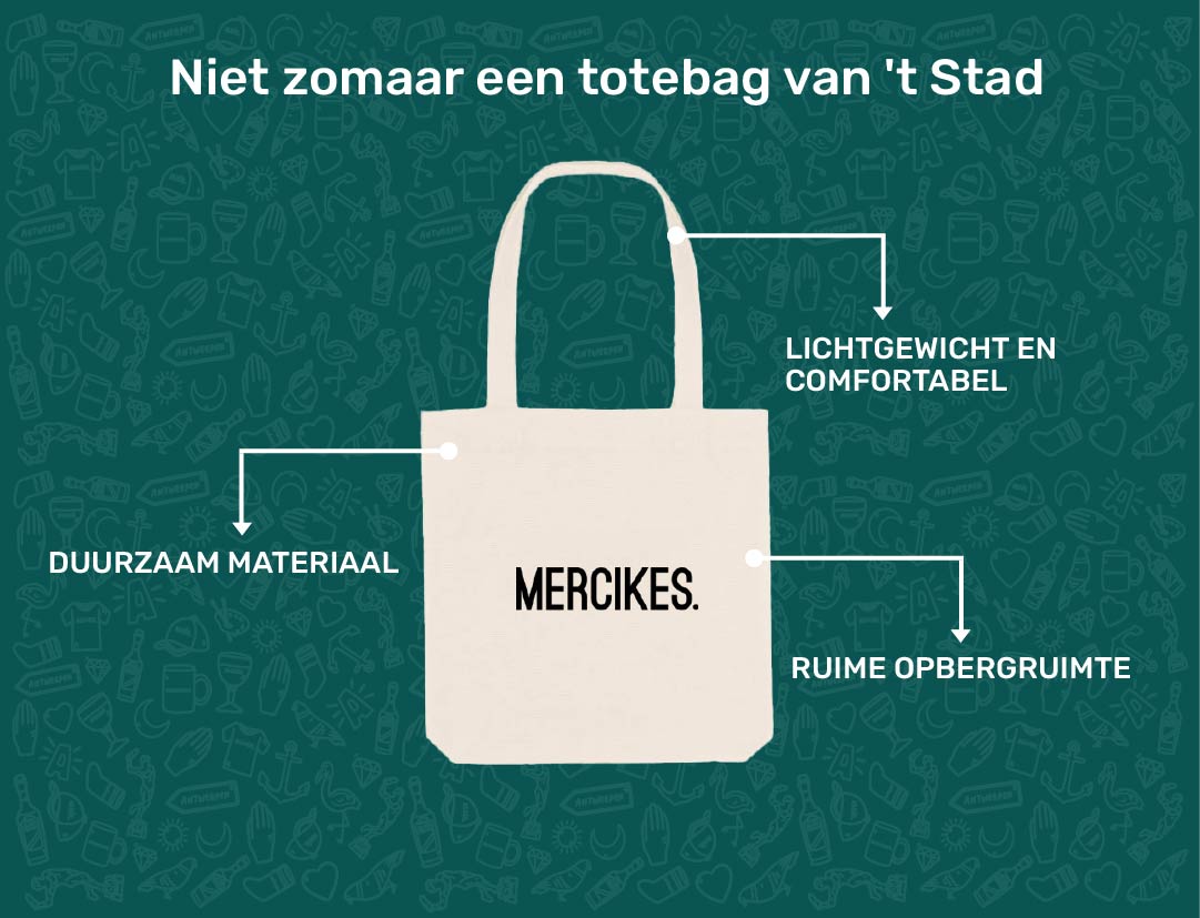 USP card MERCIKES totebag van KLEIR. 