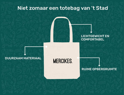 USP card MERCIKES totebag van KLEIR. 