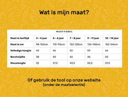 Maattabel van KLEIR. van sweaters voor kinderen