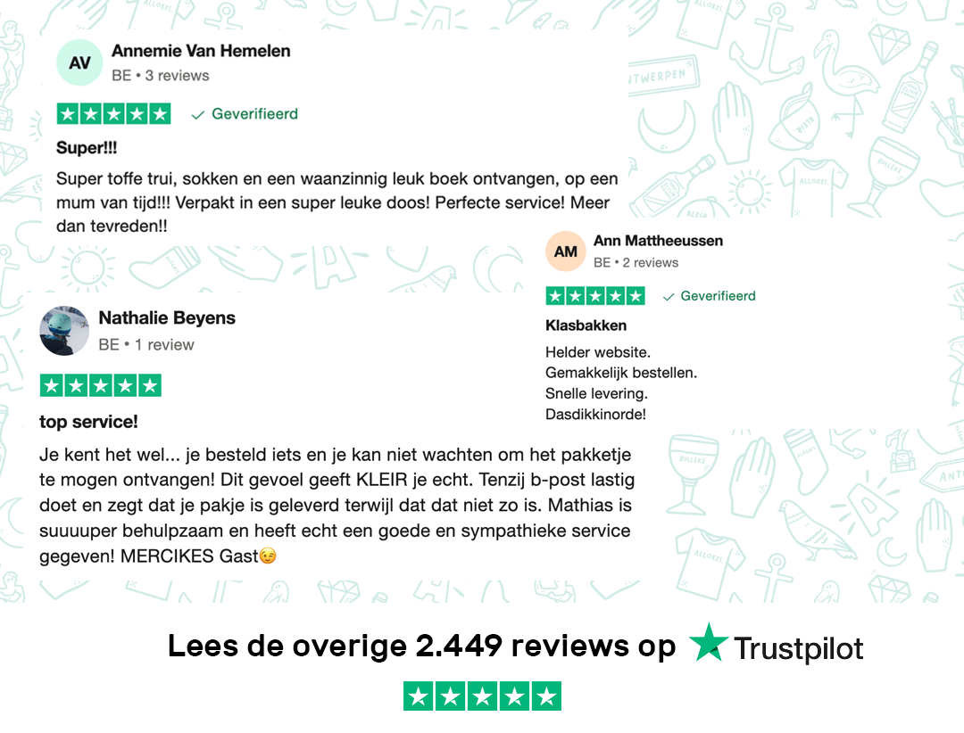 Reviews van KLEIR. op TrustPilot over hun service, truien, website. Ook over de levering.