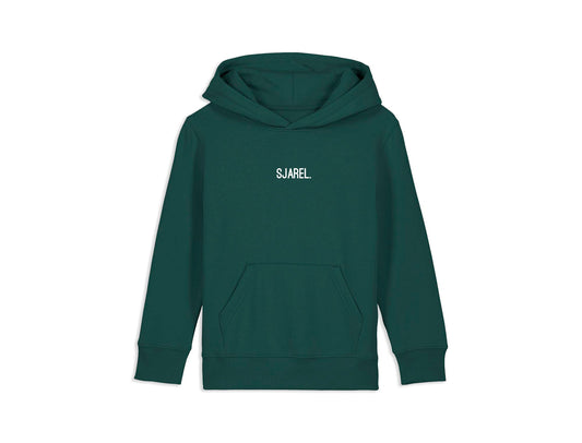 Groene hoodie met opdruk SJAREL. voor kinderen