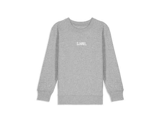 Grijze sweater met opdruk SJAREL. voor kinderen
