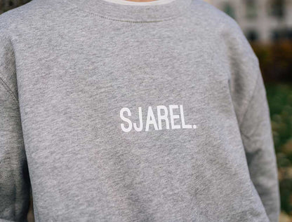 Grijze sweater met opdruk SJAREL. voor kinderen