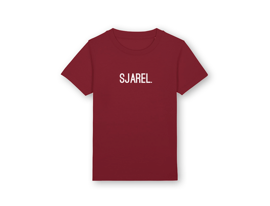 Bordeaux T-shirt met opdruk SJAREL