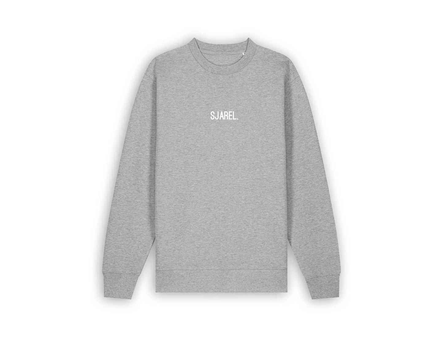 Grijze sweater met opdruk SJAREL.