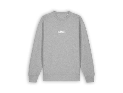 Grijze sweater met opdruk SJAREL.