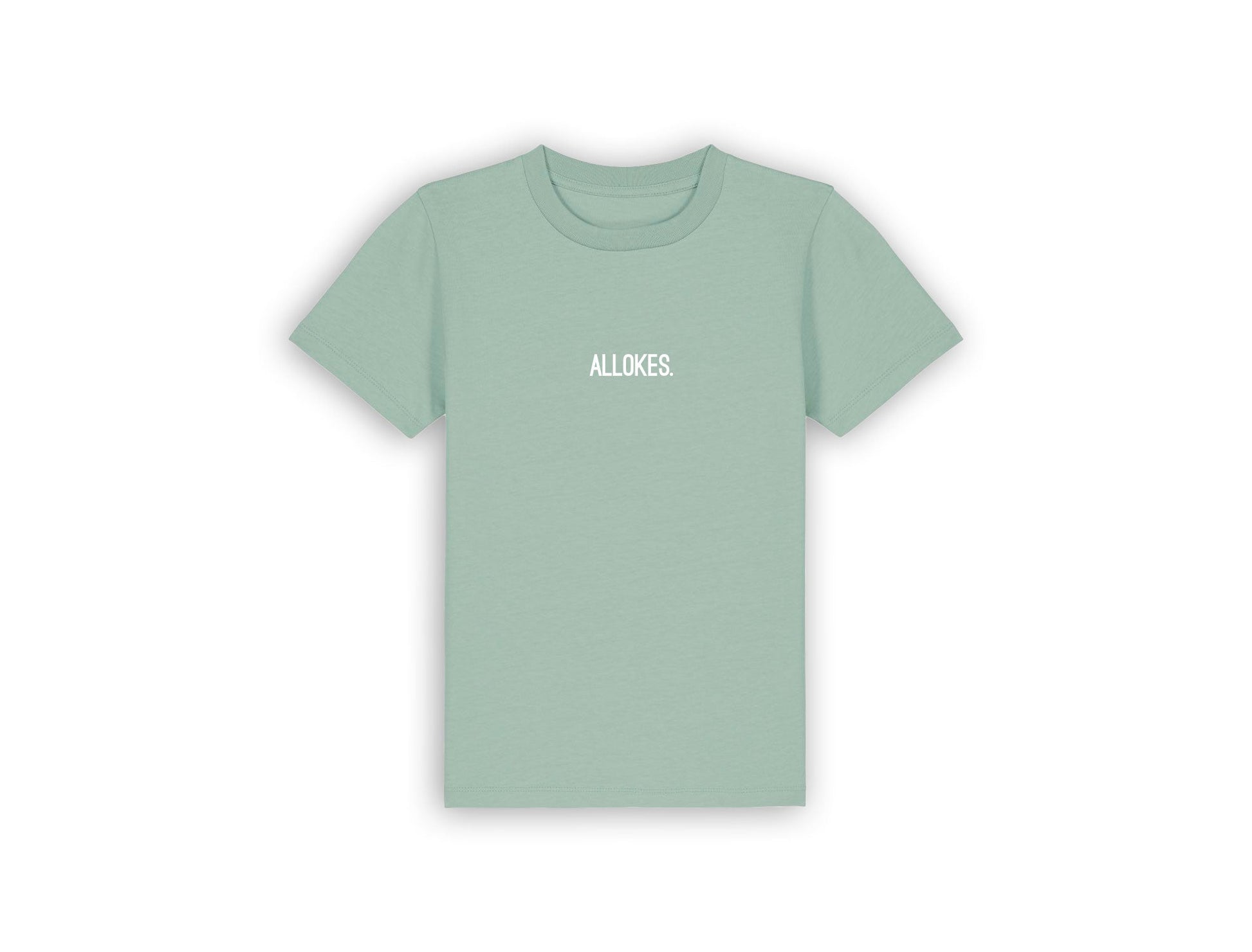 Groene T-shirt voor kinderen met opdruk ALLOKES.