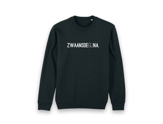 Zwarte trui met opdruk ZWAANSDEGIJNA.
