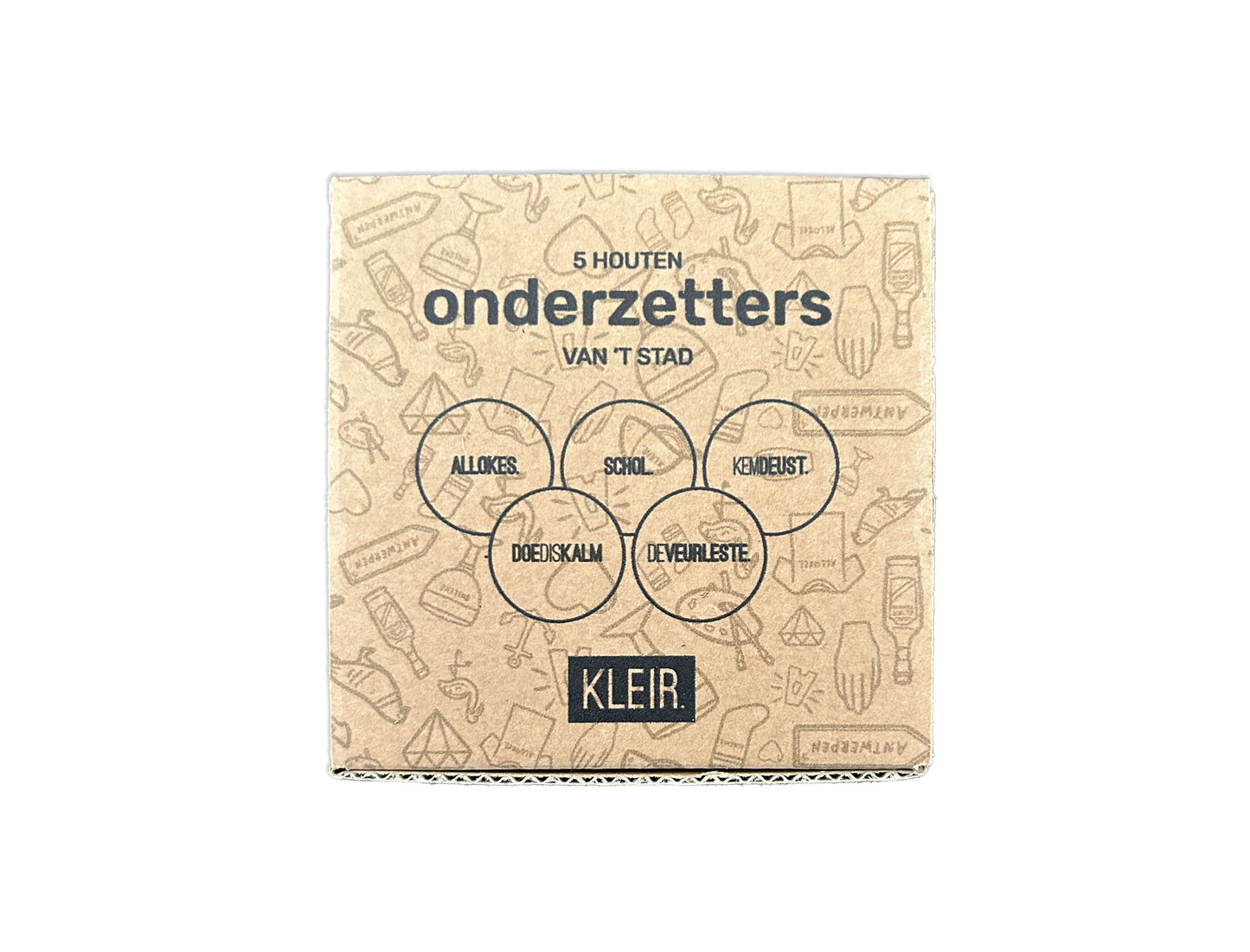 Set van 5 onderzetters
