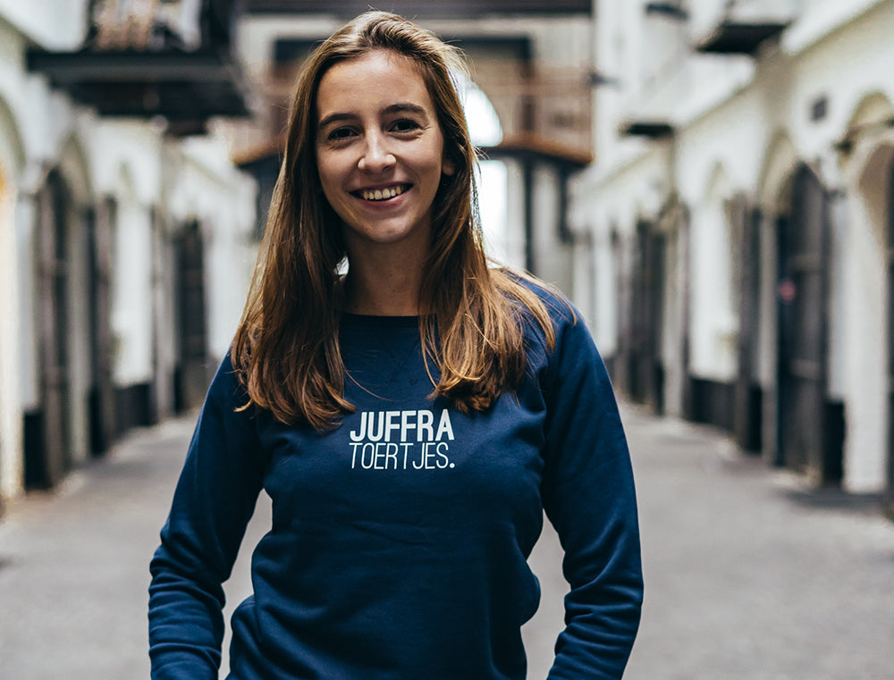JUFFRA TOERTJES. Navy blauw trui