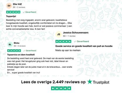 Reviews van KLEIR. op TrustPilot over hun hoodies