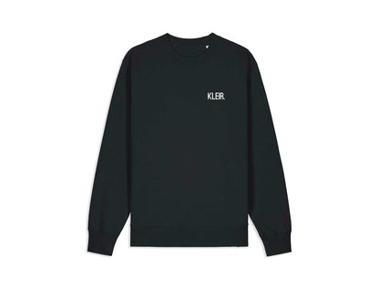 Zwarte sweater met opdruk KLEIR. 