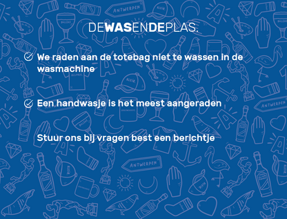 wasvoorschriften totebags van KLEIR.