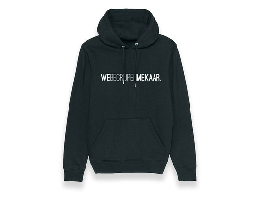 Zwarte hoodie met opdruk WEBEGRIJPENMEKAAR.